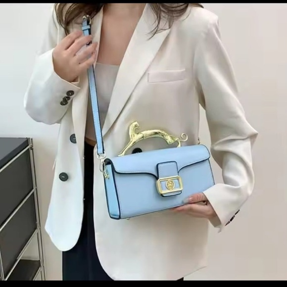 100% GENUINE LEATHER CAT HANDLE LUXURY BAG + LEATHER STRAP + DUST BAG + BOX - Picture 8 of 16